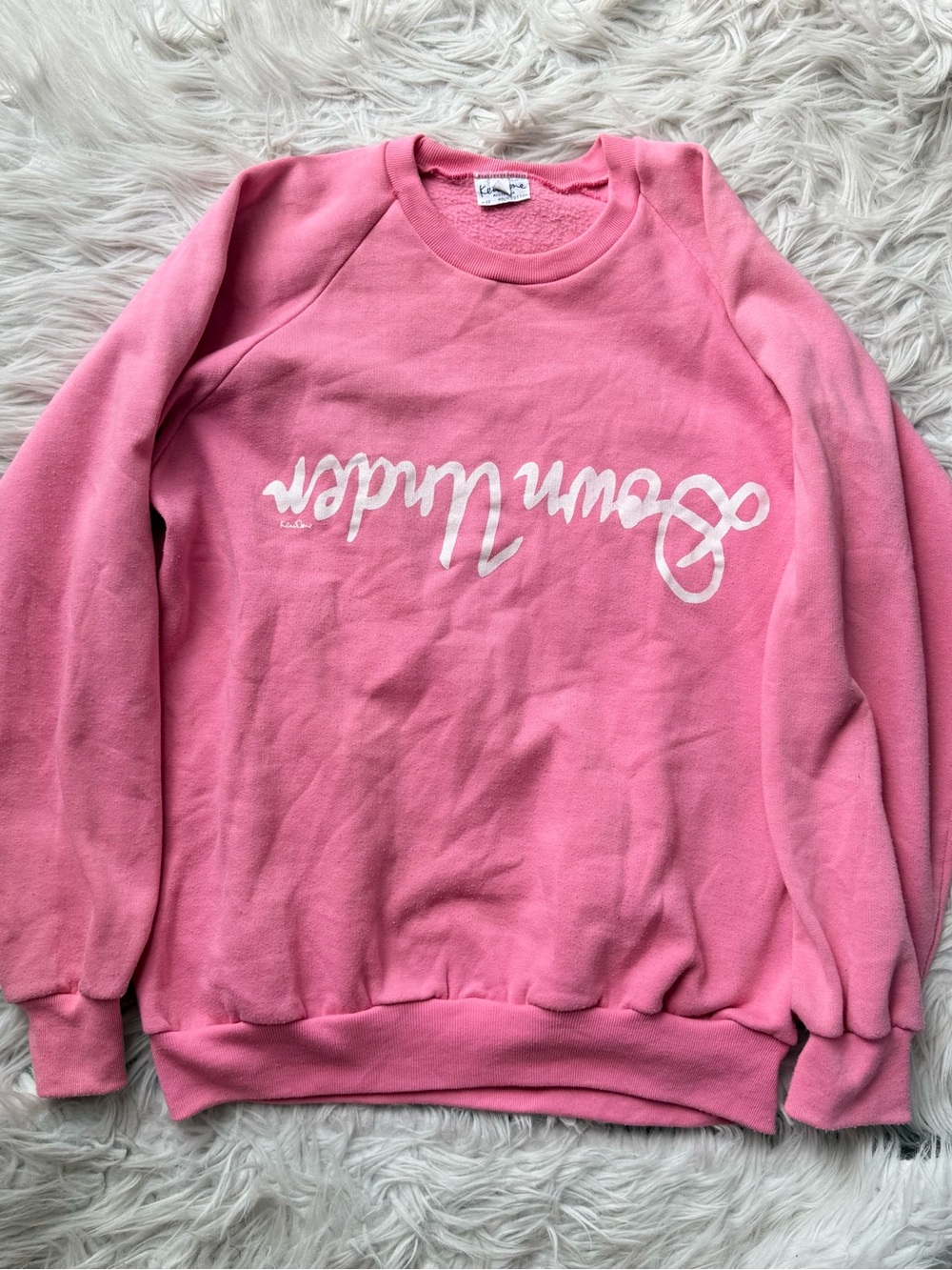 Vintage 80s Ken Done Australia Down Under Pink Sweatshirt XL Artwear